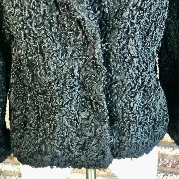 Voula Mitsakou Greek Vintage Genuine Persian Lamb Cropped Opera Jacket - Picture 3 of 9